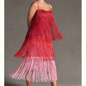 ANTHROPOLOGIE | let me be tiered fringe ombré dress